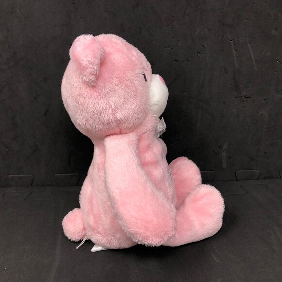 Garanimals My First Bear Pink Rattle Teddy Silver Bow 10" Baby Lovey - Picture 3 of 6